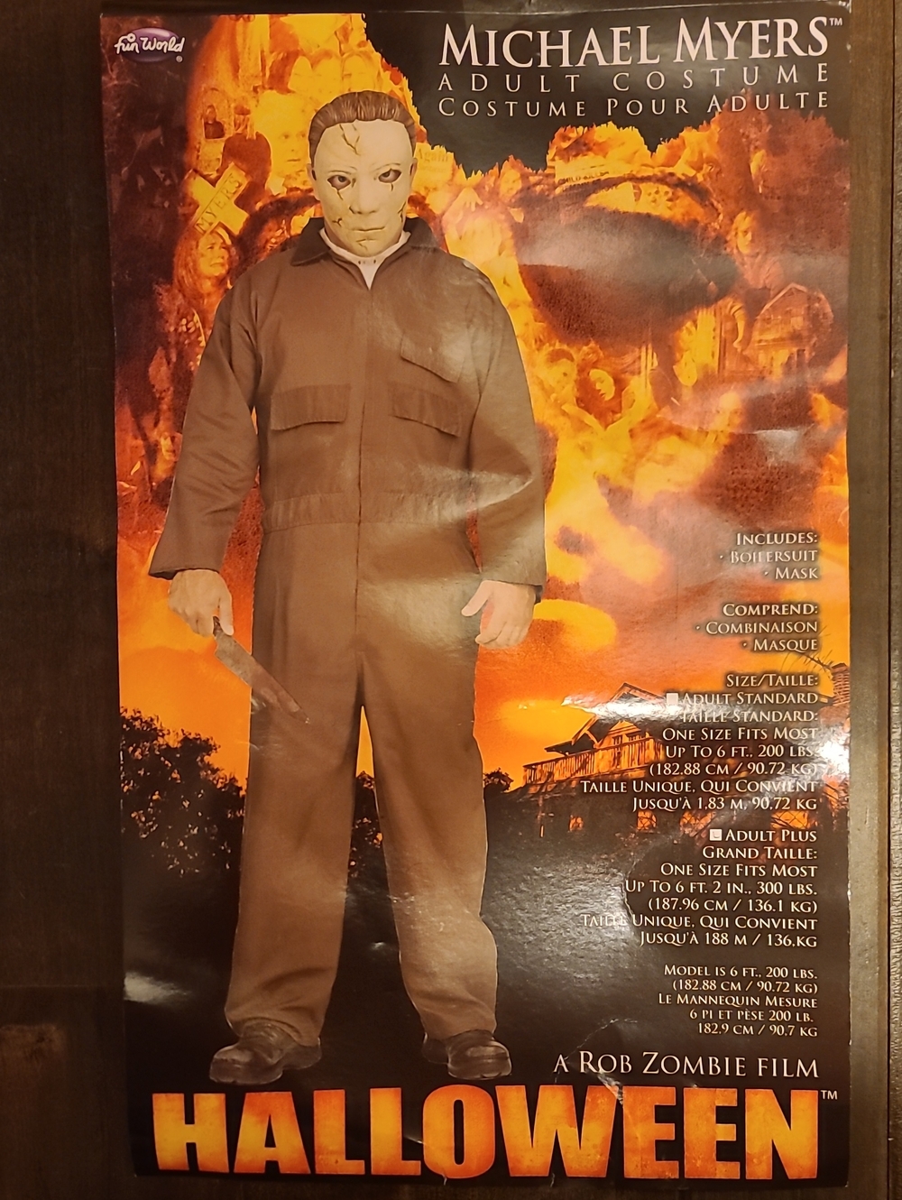Brand New Halloween Michael Myers Cosplay Costume Adult Plus Size